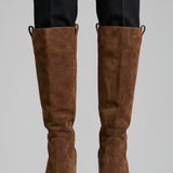 Damen Knöchelhohe Stiefel mit Blockabsatz für den Herbst