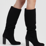 Damen Knöchelhohe Stiefel mit Spitzem Zehen und Blockabsatz