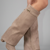 Damen Knöchelhohe Stiefel mit Spitzem Zehen und Blockabsatz