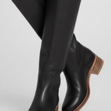 Damen Knöchelhohe Stiefel mit runder Zehenpartie und Blockabsatz