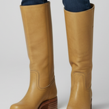 Damen Knöchelhohe Stiefel mit runder Zehenpartie und Blockabsatz