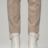 Damen Leder Stiefeletten mit Schnalle und Reißverschluss