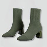 Damen Leder Stiefeletten mit Slip-On Design für den Herbst