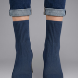 Damen Leder Stiefeletten mit Slip-On Design für den Herbst