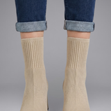 Damen Leder Stiefeletten mit Slip-On Design für den Herbst