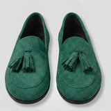 Damen Leder Flache Slipper mit Slip-On Design für den Alltag