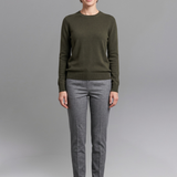 Damen Leder Flache Slipper mit Slip-On Design für den Alltag