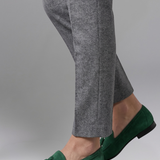 Damen Leder Flache Slipper mit Slip-On Design für den Alltag