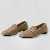 Damen Leder Slipper mit EVA-Sohle für den Alltag
