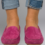 Damen Leder Slipper mit flacher Sohle für den Alltag