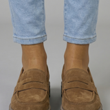 Damen Slipper mit Obermaterial aus Wildleder für den Alltag