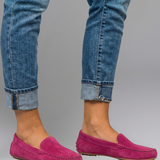 Damen Leder Slipper mit flacher Sohle für den Alltag