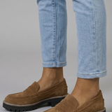 Damen Slipper mit Obermaterial aus Wildleder für den Alltag