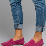 Damen Leder Slipper mit flacher Sohle für den Alltag