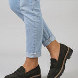 Damen Slipper mit Obermaterial aus Wildleder für den Alltag