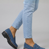 Damen Slipper mit Obermaterial aus Wildleder für den Alltag