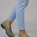 Damen Slipper mit Obermaterial aus Wildleder für den Alltag