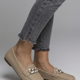 Damen Leder Slipper mit Leder-Obermaterial für den Alltag