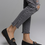 Damen Leder Slipper mit Leder-Obermaterial für den Alltag