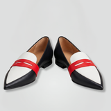 Damen Leder Slipper mit spitzem Zehenbereich für den Alltag