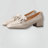 Damen Leder Slipper mit Slip-On Design für ganzjährige Trageweise
