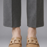 Damen Leder Slipper mit Slip-On Design für ganzjährige Trageweise