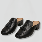Damen Leder Mule Loafer mit Slip-On Design für den täglichen Gebrauch
