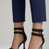 Damen Leder Sandalen mit Knöchelriemen und Stiletto-Absatz