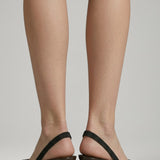 Damen Leder Sandalen mit spitzem Zehen und Kitten Heel