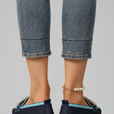 Damen Slipper mit dekorativer Schnalle für den Alltag