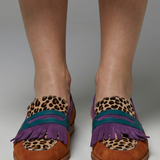Damen Slipper mit Lederobermaterial für den Alltag