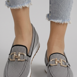 Damen Slipper mit strukturiertem Mesh für ganztägigen Komfort