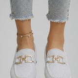 Damen Slipper mit strukturiertem Mesh für ganztägigen Komfort
