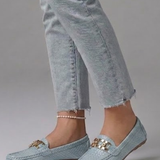 Damen Slipper mit strukturiertem Obermaterial für den Alltag