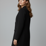Damen-Longline-Blazer mit Reverskragen und Frontknöpfen