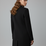 Damen-Longline-Blazer mit Reverskragen und Frontknöpfen