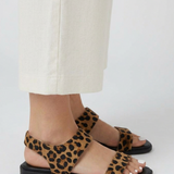 Damen Sandalen mit Leopardenmuster und Fersenriemen