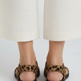 Damen Sandalen mit Leopardenmuster und Fersenriemen