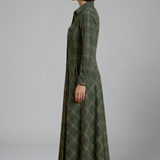 Maxikleid für Damen mit Knopfleiste und langen Ärmeln