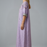 Maxikleid für Damen mit Stickerei und Seitentaschen