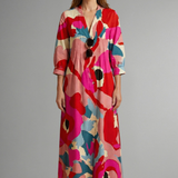 Maxikleid für Frauen mit floralem Muster und Taschen