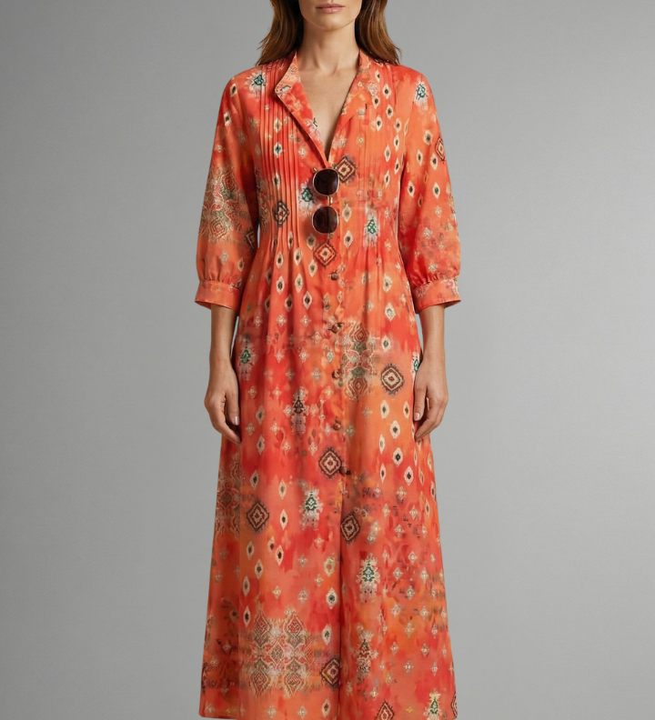 Maxikleid für Frauen mit floralem Muster und Taschen