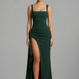 Maxikleid für Damen mit offenem Rücken und Slip-Design