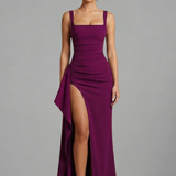 Maxikleid für Damen mit offenem Rücken und Slip-Design