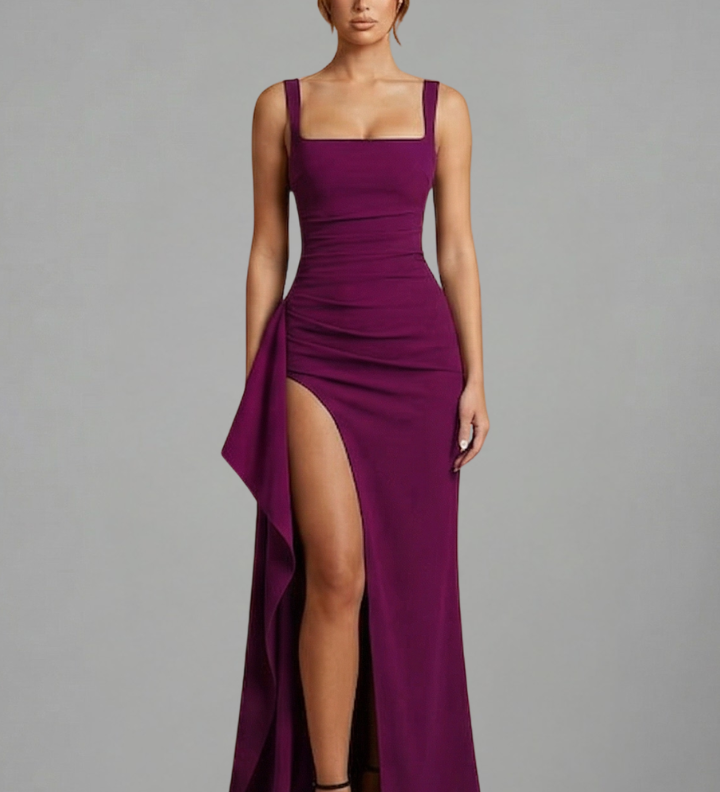 Maxikleid für Damen mit offenem Rücken und Slip-Design