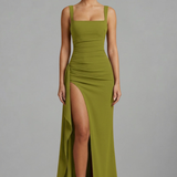 Maxikleid für Damen mit offenem Rücken und Slip-Design