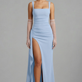 Maxikleid für Damen mit offenem Rücken und Slip-Design