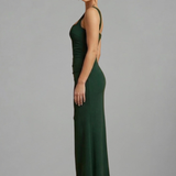 Maxikleid für Damen mit offenem Rücken und Slip-Design