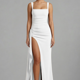 Maxikleid für Damen mit offenem Rücken und Slip-Design