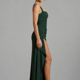 Maxikleid für Damen mit offenem Rücken und Slip-Design